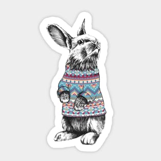 Winter Rabbit Sticker